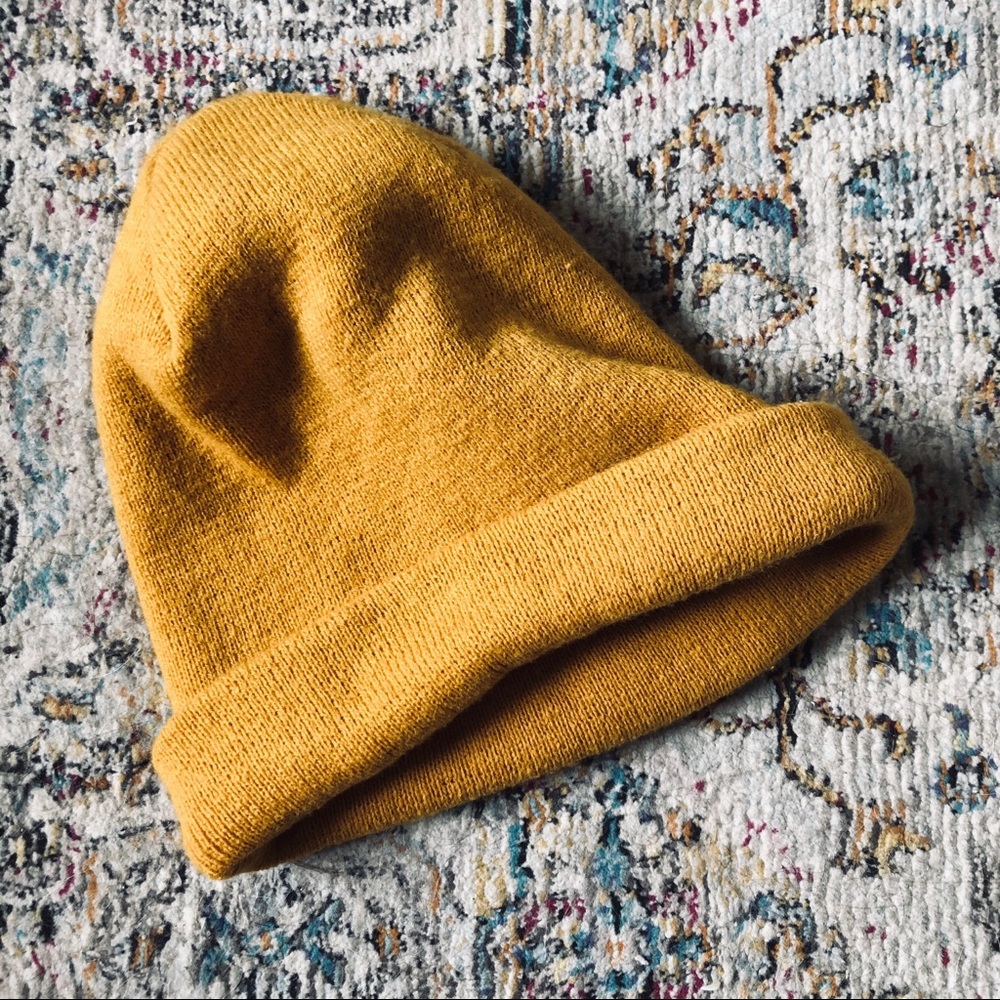 Mustard yellow beanie